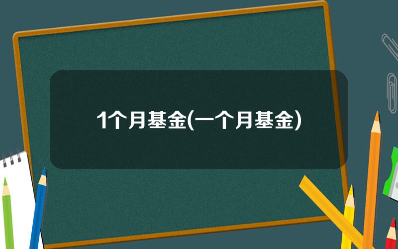 1个月基金(一个月基金)
