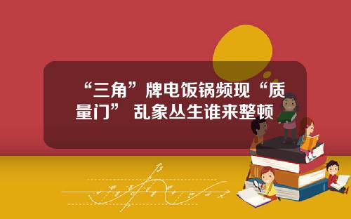 “三角”牌电饭锅频现“质量门” 乱象丛生谁来整顿