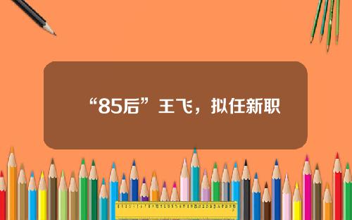 “85后”王飞，拟任新职