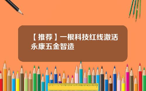 【推荐】一根科技红线激活永康五金智造
