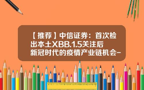 【推荐】中信证券：首次检出本土XBB.1.5关注后新冠时代的疫情产业链机会-进口资讯前沿股票