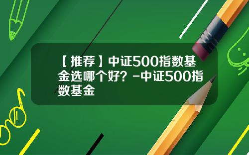 【推荐】中证500指数基金选哪个好？-中证500指数基金