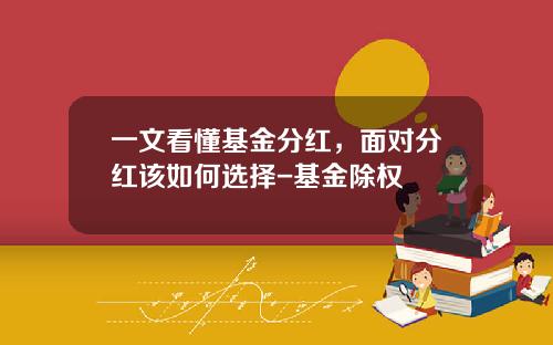 一文看懂基金分红，面对分红该如何选择-基金除权