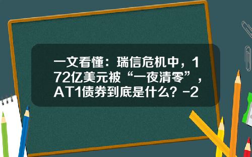 一文看懂：瑞信危机中，172亿美元被“一夜清零”，AT1债券到底是什么？-2010年美元定期一年的利率是多少