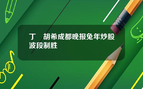 丁珺胡希成都晚报兔年炒股波段制胜