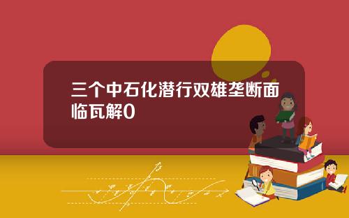 三个中石化潜行双雄垄断面临瓦解0
