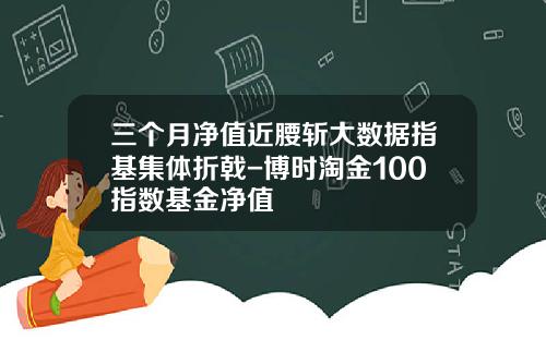 三个月净值近腰斩大数据指基集体折戟-博时淘金100指数基金净值