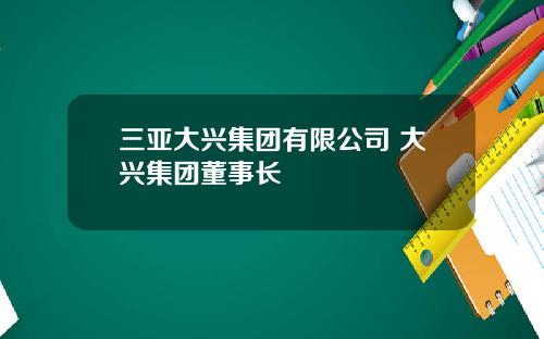 三亚大兴集团有限公司 大兴集团董事长