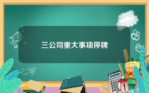 三公司重大事项停牌