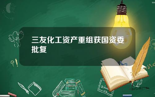 三友化工资产重组获国资委批复