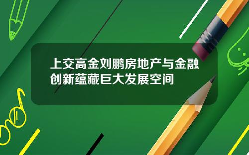 上交高金刘鹏房地产与金融创新蕴藏巨大发展空间