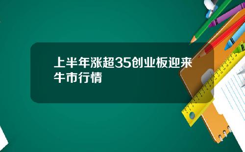 上半年涨超35创业板迎来牛市行情
