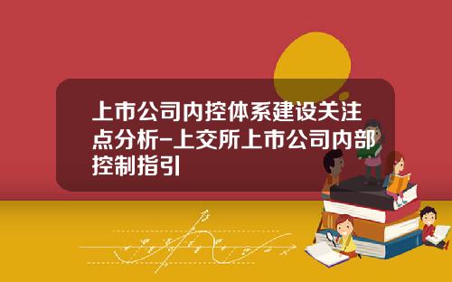 上市公司内控体系建设关注点分析-上交所上市公司内部控制指引