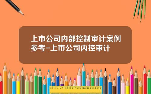 上市公司内部控制审计案例参考-上市公司内控审计
