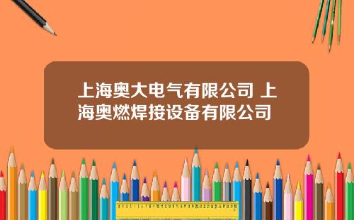 上海奥大电气有限公司 上海奥燃焊接设备有限公司