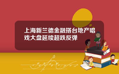 上海新兰德金融搭台地产唱戏大盘延续超跌反弹