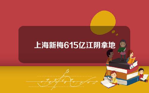 上海新梅615亿江阴拿地