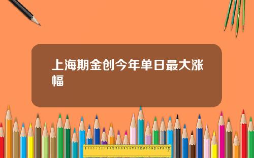 上海期金创今年单日最大涨幅