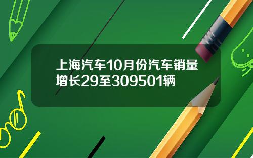 上海汽车10月份汽车销量增长29至309501辆