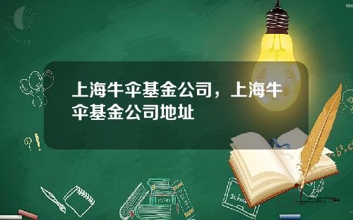 上海牛伞基金公司，上海牛伞基金公司地址