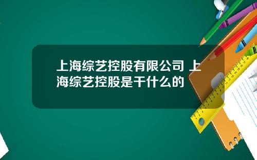 上海综艺控股有限公司 上海综艺控股是干什么的