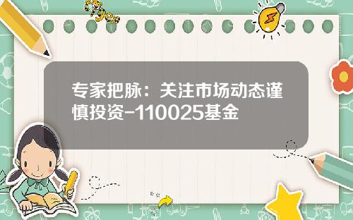 专家把脉：关注市场动态谨慎投资-110025基金