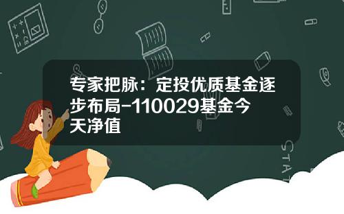 专家把脉：定投优质基金逐步布局-110029基金今天净值