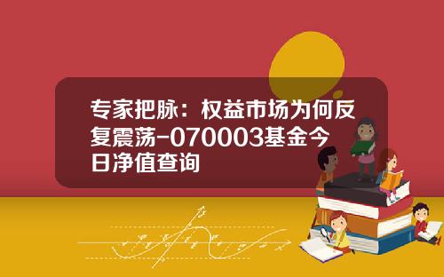 专家把脉：权益市场为何反复震荡-070003基金今日净值查询