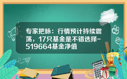 专家把脉：行情预计持续震荡，17只基金是不错选择-519664基金净值