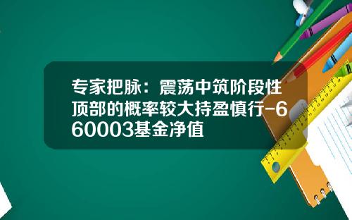 专家把脉：震荡中筑阶段性顶部的概率较大持盈慎行-660003基金净值