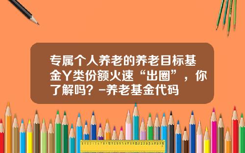 专属个人养老的养老目标基金Y类份额火速“出圈”，你了解吗？-养老基金代码