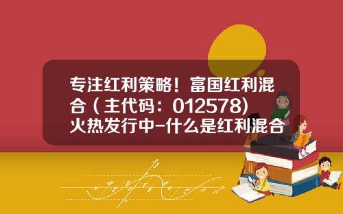 专注红利策略！富国红利混合（主代码：012578)火热发行中-什么是红利混合基金