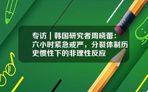 专访｜韩国研究者周晓蕾：六小时紧急戒严，分裂体制历史惯性下的非理性反应