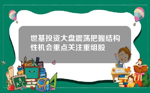 世基投资大盘震荡把握结构性机会重点关注重组股