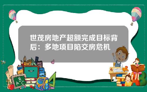 世茂房地产超额完成目标背后：多地项目陷交房危机