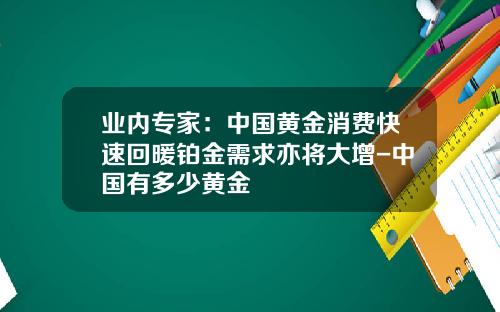 业内专家：中国黄金消费快速回暖铂金需求亦将大增-中国有多少黄金