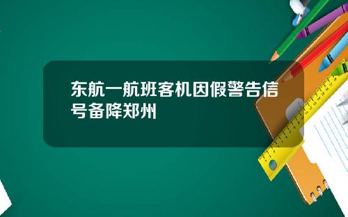 东航一航班客机因假警告信号备降郑州