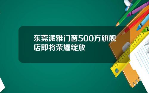 东莞派雅门窗500方旗舰店即将荣耀绽放