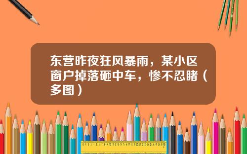 东营昨夜狂风暴雨，某小区窗户掉落砸中车，惨不忍睹（多图）