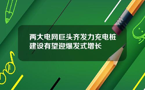 两大电网巨头齐发力充电桩建设有望迎爆发式增长