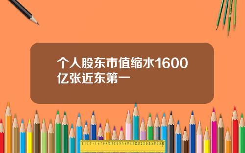个人股东市值缩水1600亿张近东第一