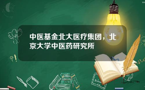 中医基金北大医疗集团，北京大学中医药研究所