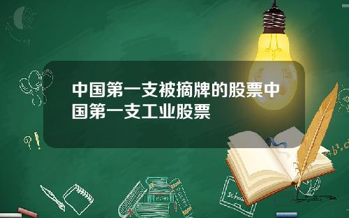 中国第一支被摘牌的股票中国第一支工业股票