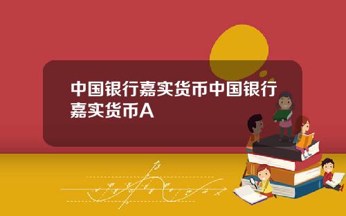 中国银行嘉实货币中国银行嘉实货币A