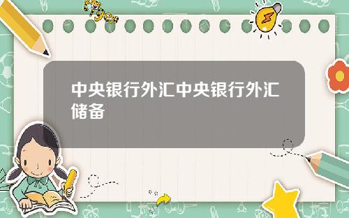 中央银行外汇中央银行外汇储备