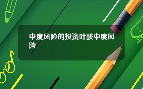 中度风险的投资叶酸中度风险