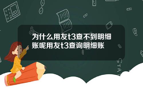 为什么用友t3查不到明细账呢用友t3查询明细账