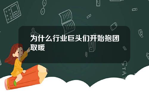 为什么行业巨头们开始抱团取暖