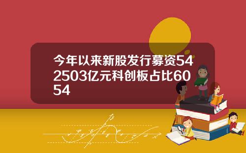 今年以来新股发行募资542503亿元科创板占比6054