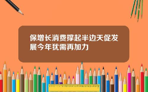 保增长消费撑起半边天促发展今年犹需再加力